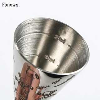 Fonowx Cốc đo công cụ pha chế Jigger bằng thép không gỉ