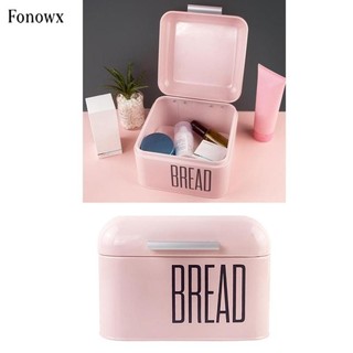 Countertop Metal Bread Box Kitchen Bread Bin Storage Container with Lid