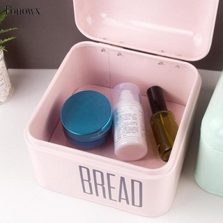 Countertop Metal Bread Box Kitchen Bread Bin Storage Container with Lid
