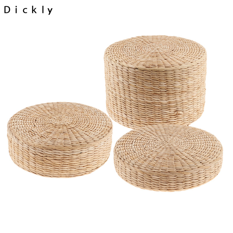 [Đệm sàn mộc mạc Ống hút Pouf Ghế thiền Ottoman Trang trí nội thất-S