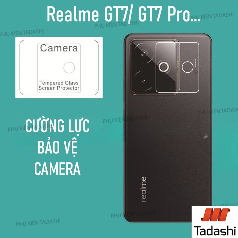 Kính Cường Lực CAMERA Realme GT7 Pro, Realme GT 7T, Realme GT7 Trong Suốt Bám Dính Tốt, Bảo vệ ống k