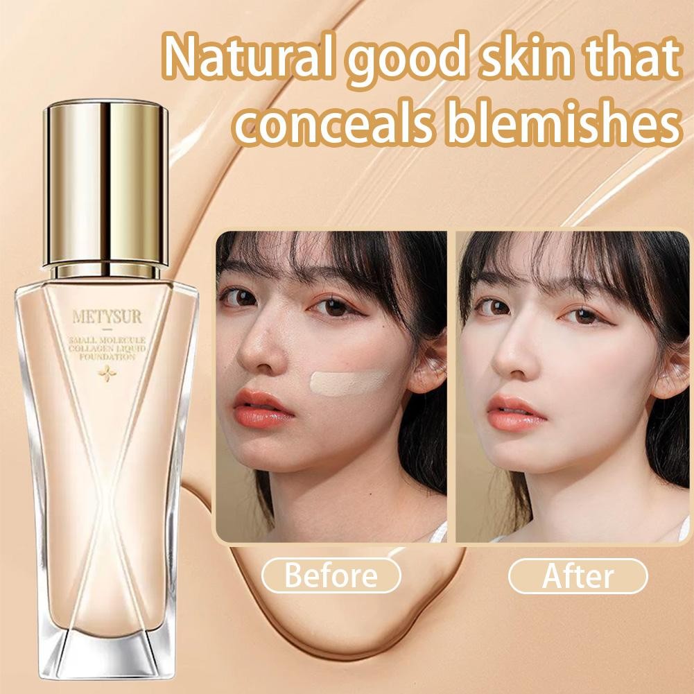 Collagen Liquid Foundation Dưỡng Ẩm Kiểm Soát Dầu Chống Thấm Nước Hyaluronic Acid Foundation Trang Đ