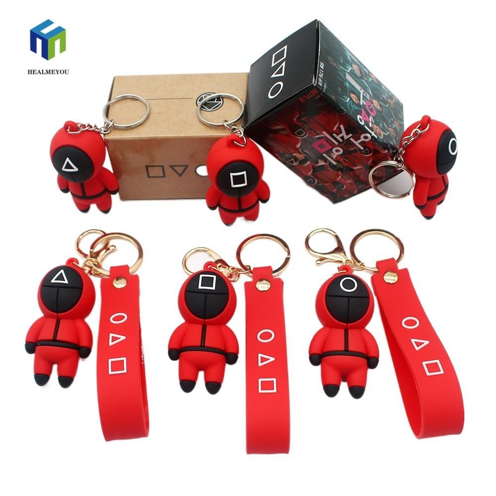 Healmeyou Squid Game Keyring, Bộ ngoại vi trò chơi số phim truyền hình Hàn Quốc Vòng sáu 2 Móc khóa,