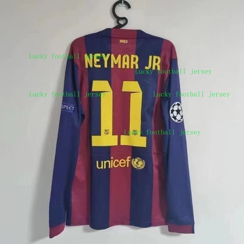 Áo đấu Barcelona 2014/15 dài tay retro home phiên bản Messi Neymar Jr.