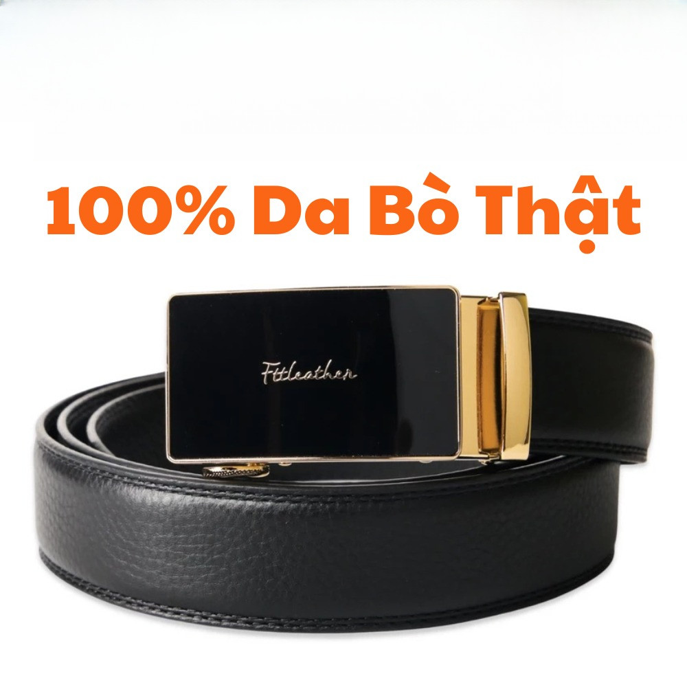 Thắt lưng nam mặt trượt thông minh dây da bò thật FTTLeather
