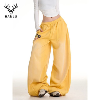 Cao cấp, phong cách đường phố kiểu Mỹ - Quần ống thẳng có dây rút in hoa chất liệu cotton, phù hợp cho teen nam và nữ
