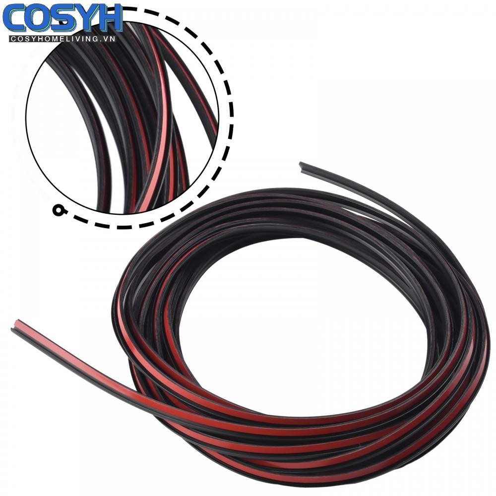 <cosyh>Sealing Strip EPDM 5 Meter Rubber Side Skirt T-Type Trim Vehicle Black