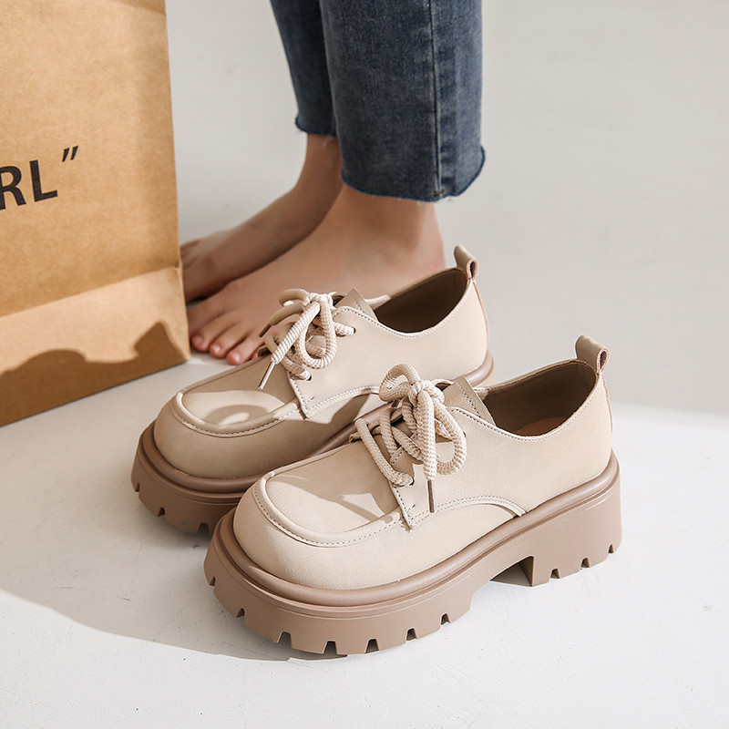 Giày Retro Phong Cách Anh Quốc Đế Dày Loafers Thời Trang Nữ Slip-On Loafers Loafers Slip-ons