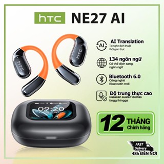  HTC NE27  AI Dịch Tai nghe Bluetooth không dây 6.0 AI Dịch thời gian thực Tai nghe Bluetooth Màn hình cảm ứng LED Tai nghe thể thao có MIC 