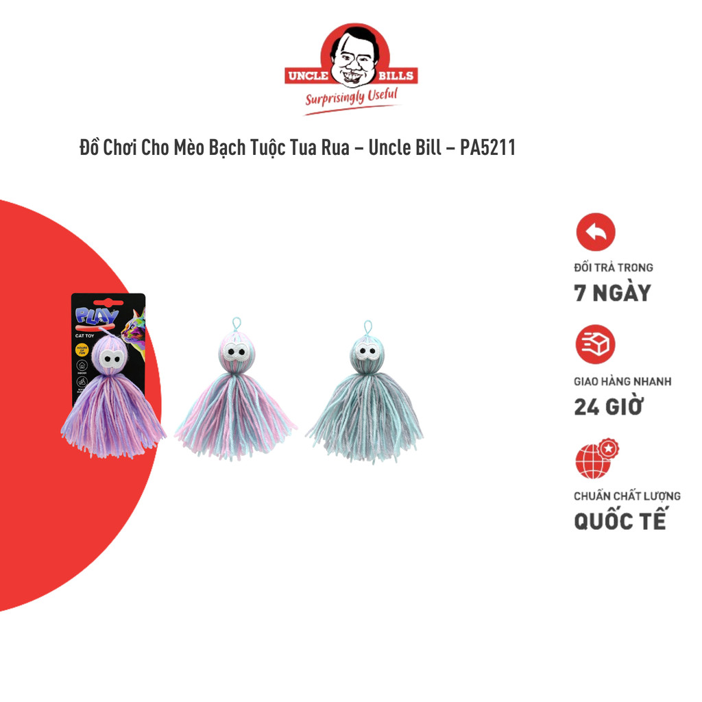 Đồ Chơi Cho Mèo Bạch Tuộc Tua Rua – Uncle Bill – PA5211