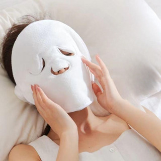  Mặt nạ Cotton nóng   lạnh nguyên chất 2 lớp Mặt nạ nóng dưỡng ẩm Spa Beauty Có thể tái sử dụng 