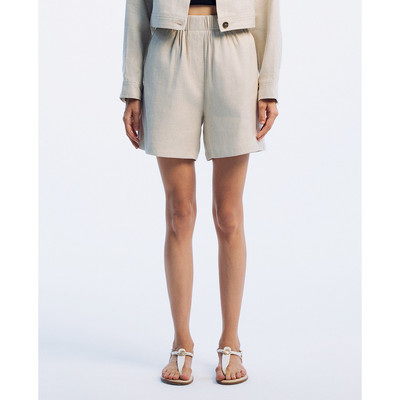 GIGI - Quần shorts nữ ống đứng lưng thun hiện đại_G3402S241415-01