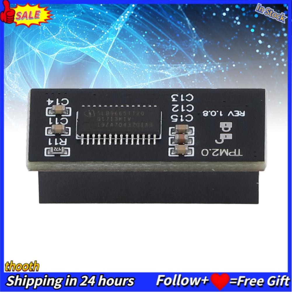 Thooth Bộ xử lý mã hóa an toàn Thooth Mô -đun TPM 2.0 cho bộ nhớ PC DDR4 với 20Pin 2x10p Chip Gigaby