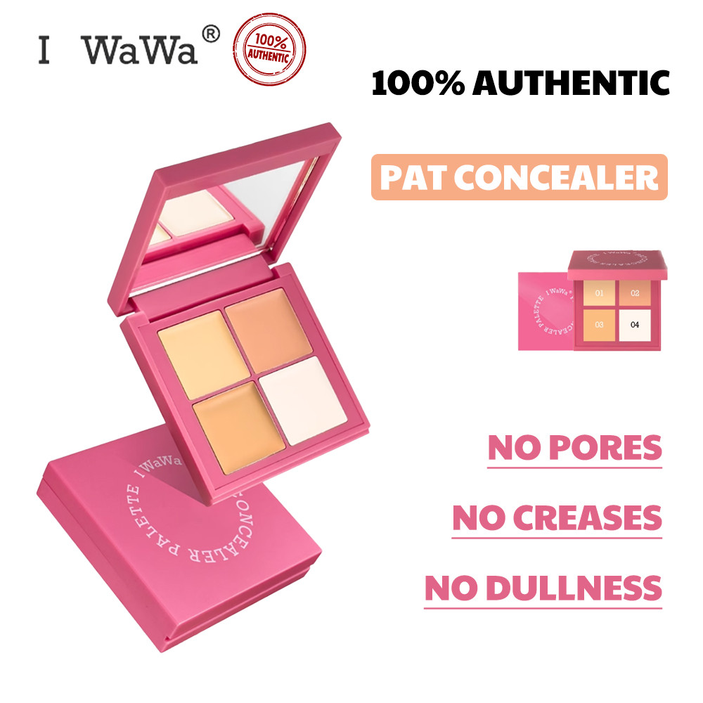 Bảng che khuyết điểm iwawa, bốn màu che khuyết điểm, làm sáng, làm nổi bật, tạo đường viền, che vết 