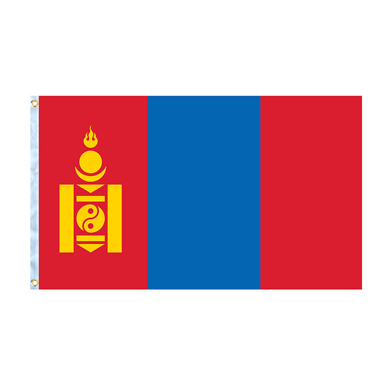 90 * 150cm Cờ Mông Cổ 3 * 5Ft In một mặt Dày