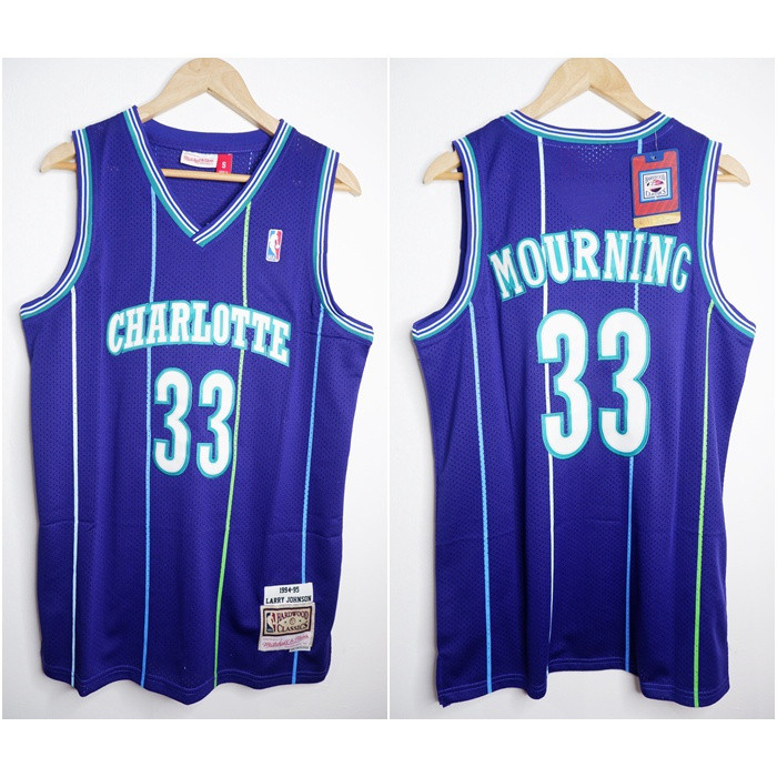 Áo Bóng Rổ Mitchell & Ness Màu Tím - Alonzo Mourning,Charlotte