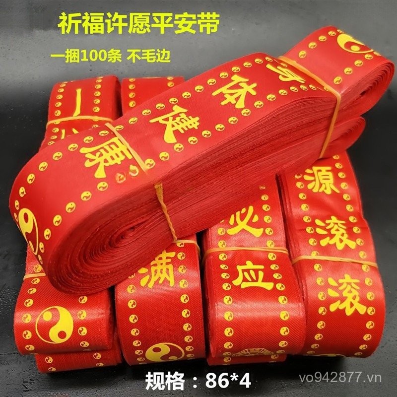 Dải Vải Đỏ Trống Quà Tặng Ruy Băng Lụa Đỏ Ruy Băng Cây Ruy Băng Dải Vải Ruy Băng Đỏ Phước Lành Na Hò