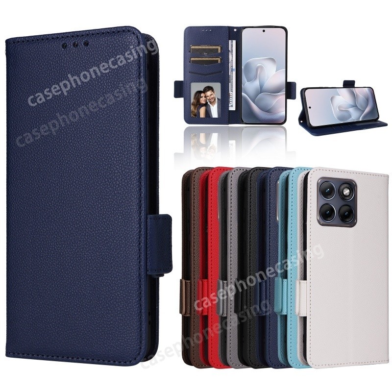 Ốp Điện Thoại Cho Motorola Edge 70 Fusion Edge70Fusion 4G 5G 2026 Vỏ 360° Flip Luxury Flip Da PU Dây