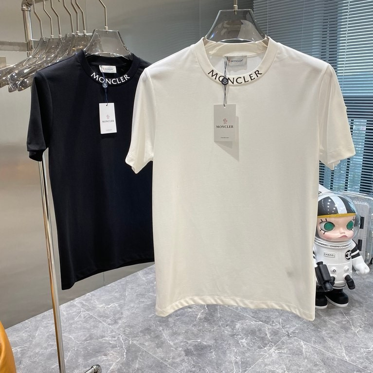 Áo thun ngắn tay mùa hè mới của MONCLER / Moncler dành cho nam và nữ, phong cách cặp đôi, đường phố 