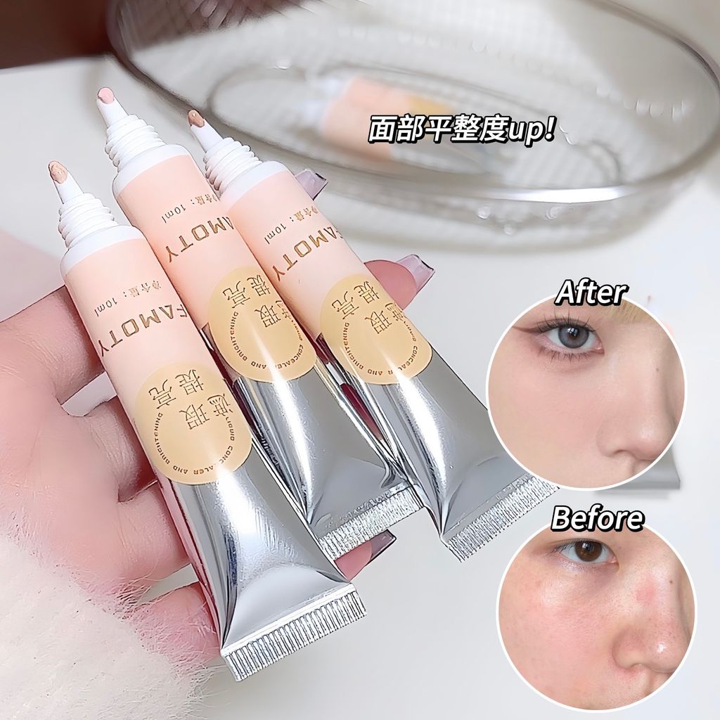 FAMOTY Concealer Cover Dot Print Dark Circles Law Tattoo Brightening Contouring Facial Makeup Artist