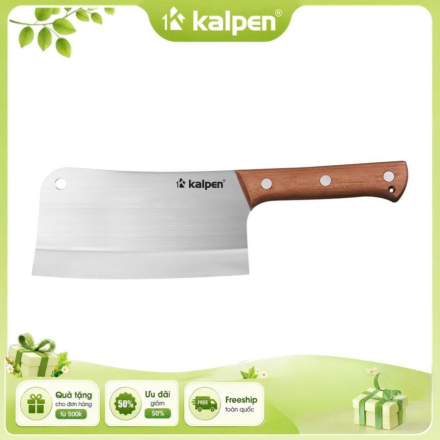 Dao chặt nhà bếp Kalpen KN4 chính hãng – thép 5Cr15MoV, lưỡi dày 7mm, sắc bén bền bỉ