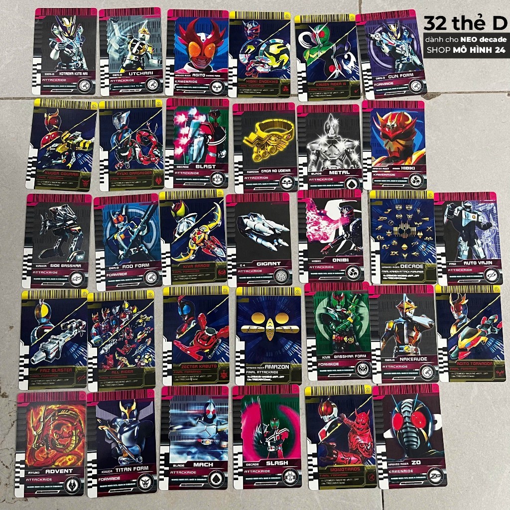 Đồ chơi [DÀNH CHO NEO DECADE DX] Set thẻ Decade dành cho thắt lưng màu Hồng driver Decade DX bootleg