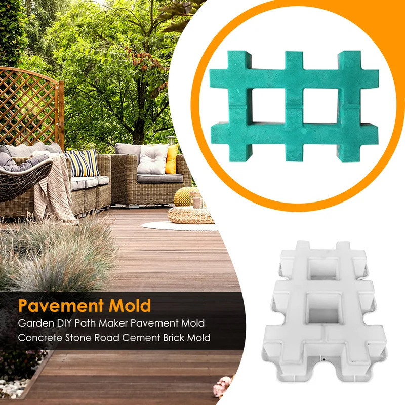 DIY Garden Yard Road Pavement Mold Con đường lát gạch xi măng Khuôn bê tông