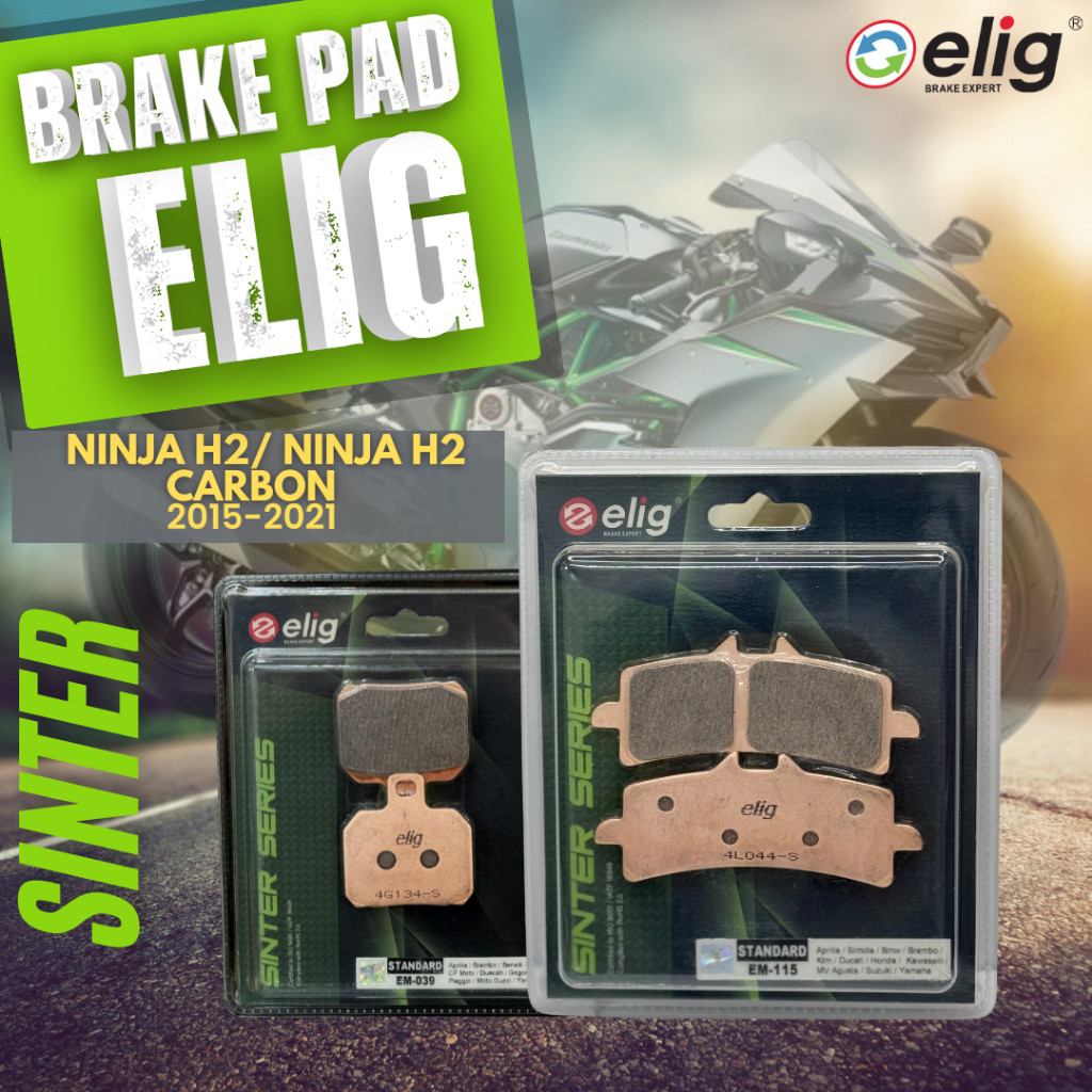 BỐ THẮNG ELIG SINTER KAWASAKI NINJA H2/ NINJA H2 CACBON 2015-2021 (Trước EM-115, Sau EM-039)