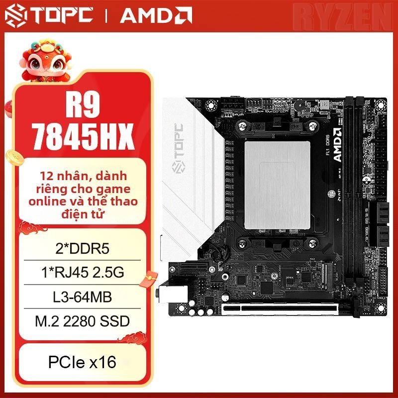Combo mainboard CPU AMD Ryzen 7 9 HX bo mạch chủ liền chip set bộ máy tính bàn PC gaming đồ họa mini