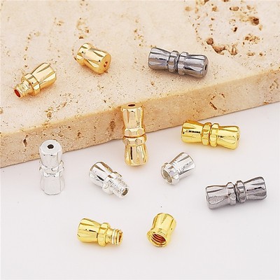 Chốt khóa vặn Beadia hình hạt đậu phộng mạ điện mới dùng để làm trang sức DIY