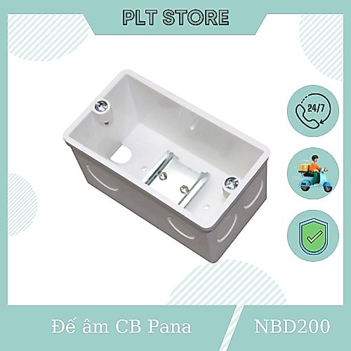 Hộp Âm Chứa Át, Đế Âm Ray Cài MCB, RCBO, RCCB NBD200 Nanoco (KT: 115x66x58)