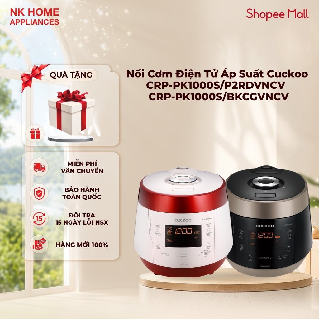 Nồi Cơm Điện Tử Áp Suất Cuckoo CRP-PK1000S/P2RDVNCV - CRP-PK1000S/BKCGVNCV  | BH chính hãng