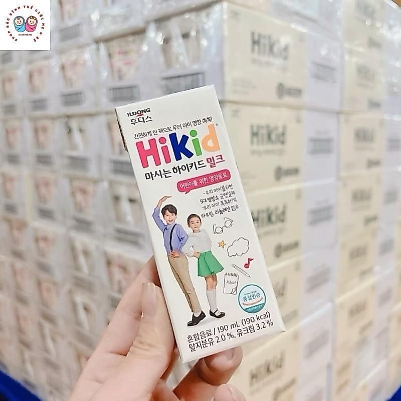 1 Thùng Sữa Nước Hikid Pha sẵn 190ml thùng 24 hộp