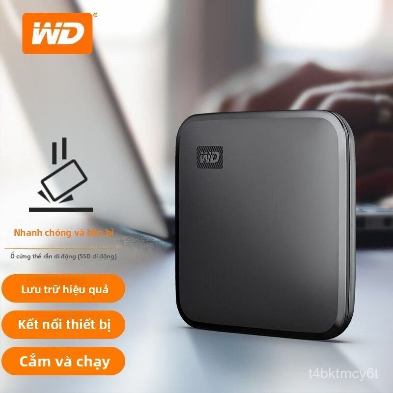 Ổ cứng SSD di động WD 1TB/2TB Type-C tốc độ cao nhỏ gọn lưu trữ dữ liệu chuyên nghiệp bền
