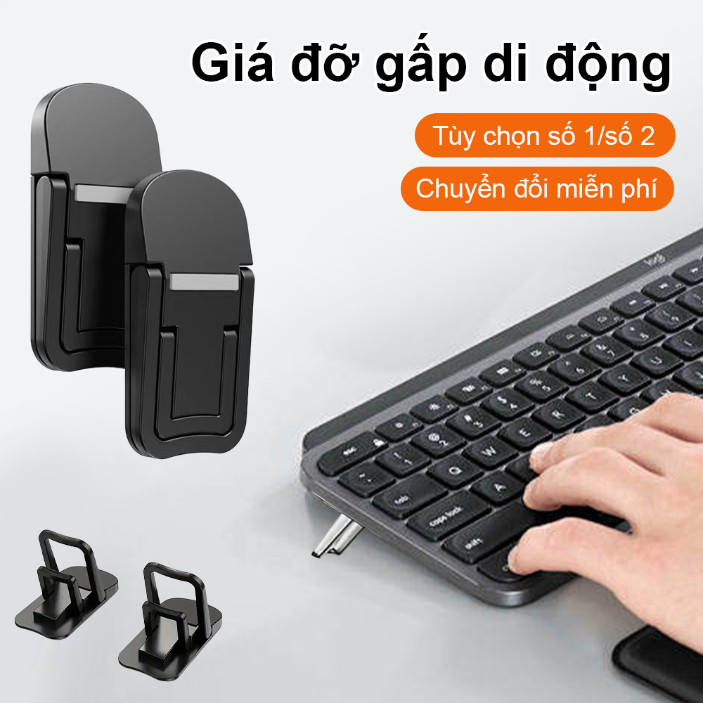2 Chân Đế Laptop Mini Có Thể Gập Lại, Bàn Phím Máy Tính Di Động Nâng Với 2 Góc Có Thể Điều Chỉnh, Chân Đế Notebook Vô Hì