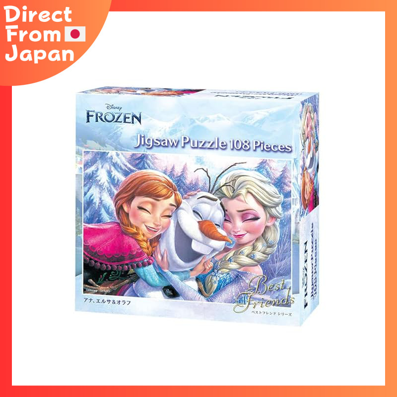 Tenyo [Made in Japan] 108-Piece Jigsaw Puzzle Disney Frozen Anna, Elsa & Olaf (18.2x25.7cm) D-108-03