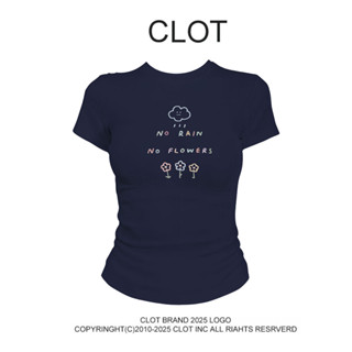  áo baby tee ôm body Xanh đậm áo girl phố xinh CLOT áo thun local brand 