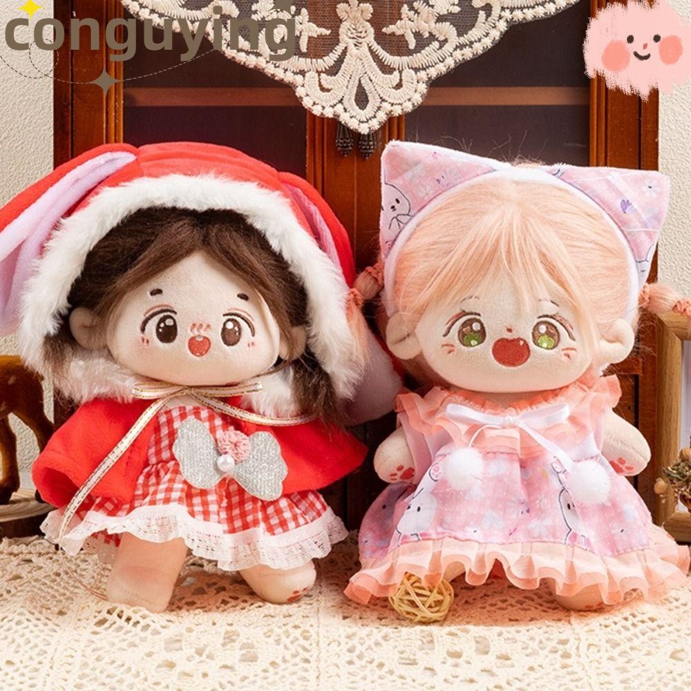 CONGUYING Váy búp bê Cotton 20cm, Bộ quần áo búp bê xinh xắn dễ thương, Quà tặng đồ chơi bé gái Nift