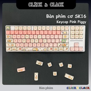  Bàn phím cơ có dây SMAILWOLF SK16 TKL 87 phím nhỏ gọn gõ mượt bền bỉ 