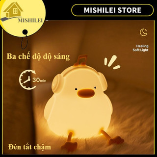 MISHILEI- Đèn ngủ trang trí cảm ứng silicon，Trang Trí Dễ Thương, Sạc USB Tiện Lợi，Hình dạng động vật