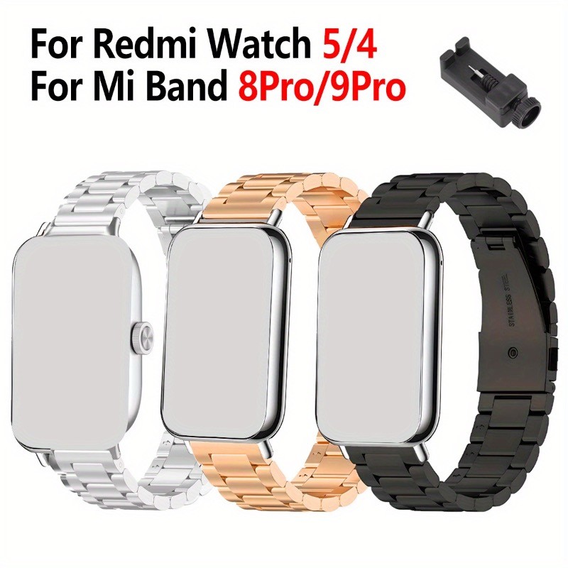 Dây đeo bằng thép không gỉ cho Redmi Watch 4 5 Dây đeo thay thế bằng kim loại sang trọng cho vòng đe