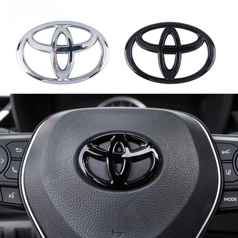 TOYOTA Vô Lăng Ô Tô Biểu Tượng Huy Hiệu Miếng Dán Cho Xe Toyota Avanza Vios Wigo Rush Fortuner Innov