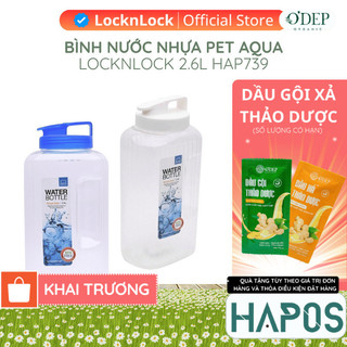  Bình nước LocknLock Aqua nhựa Pet 2.6L  độ bền cao nắp đậy kín dễ cầm nắm Chính hãng  HAP739 - HAPOS HEL 