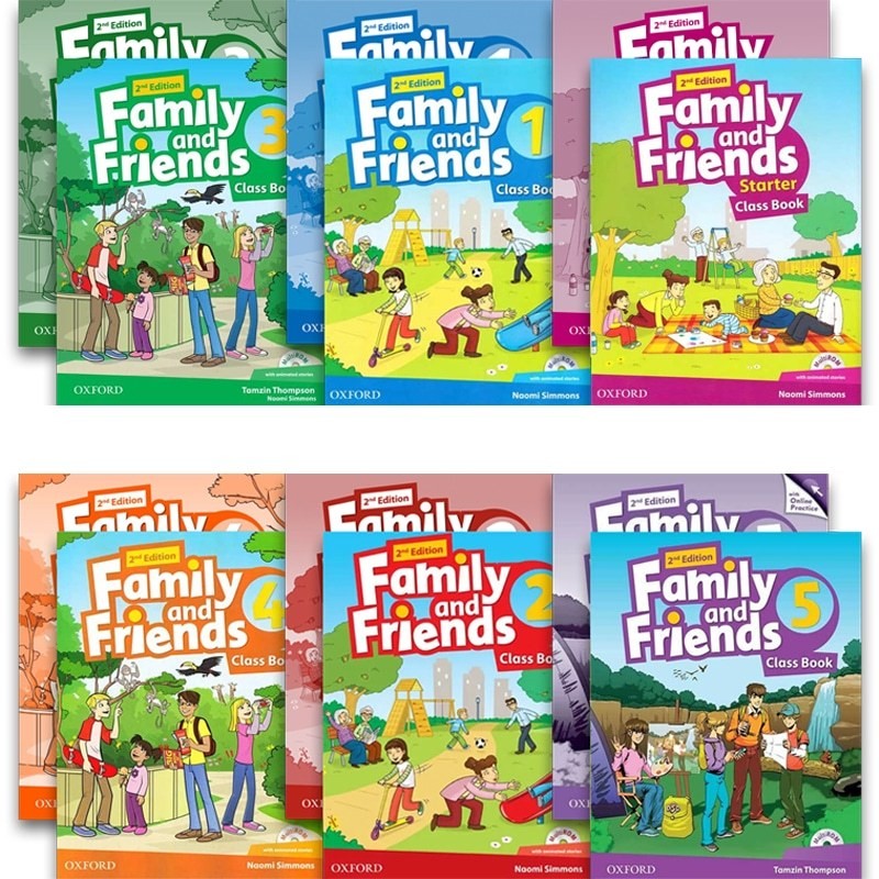Sách - Family And Friends 2nd Edition level Starter,1,2,3,4,5,6 (Class Book + WorkBook)