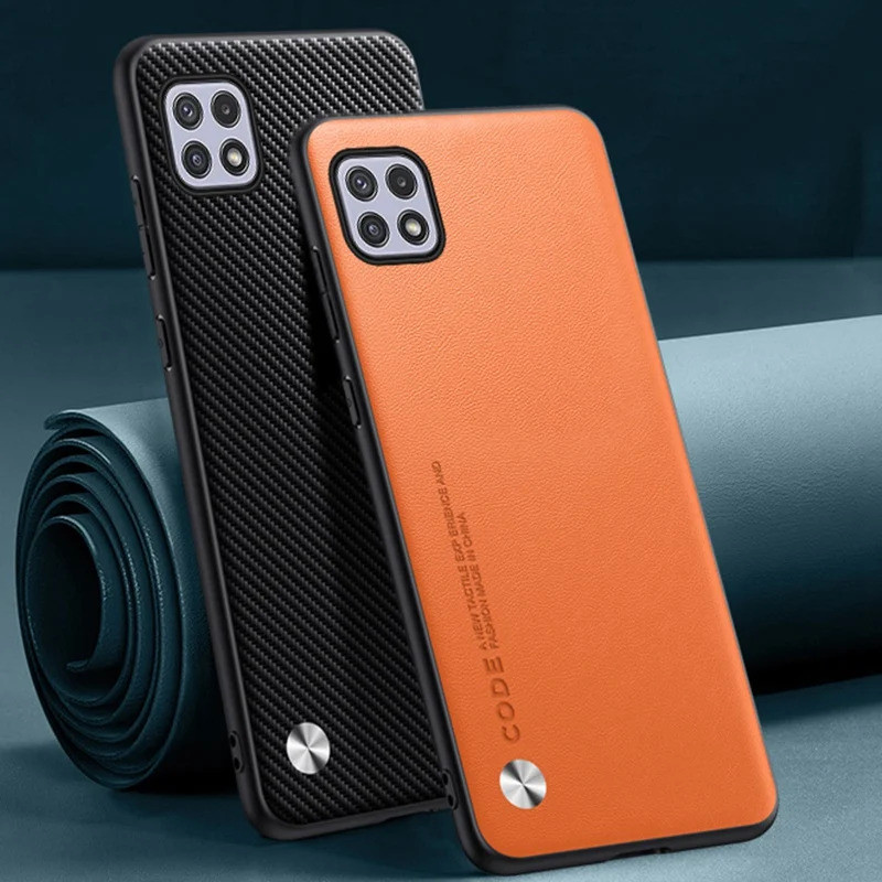 Ốp Da PU Sang Trọng Cho Samsung Galaxy A22 5G Ốp Lưng Silicon Mờ Bảo Vệ Chống Sốc Ốp lưng Samsung A2