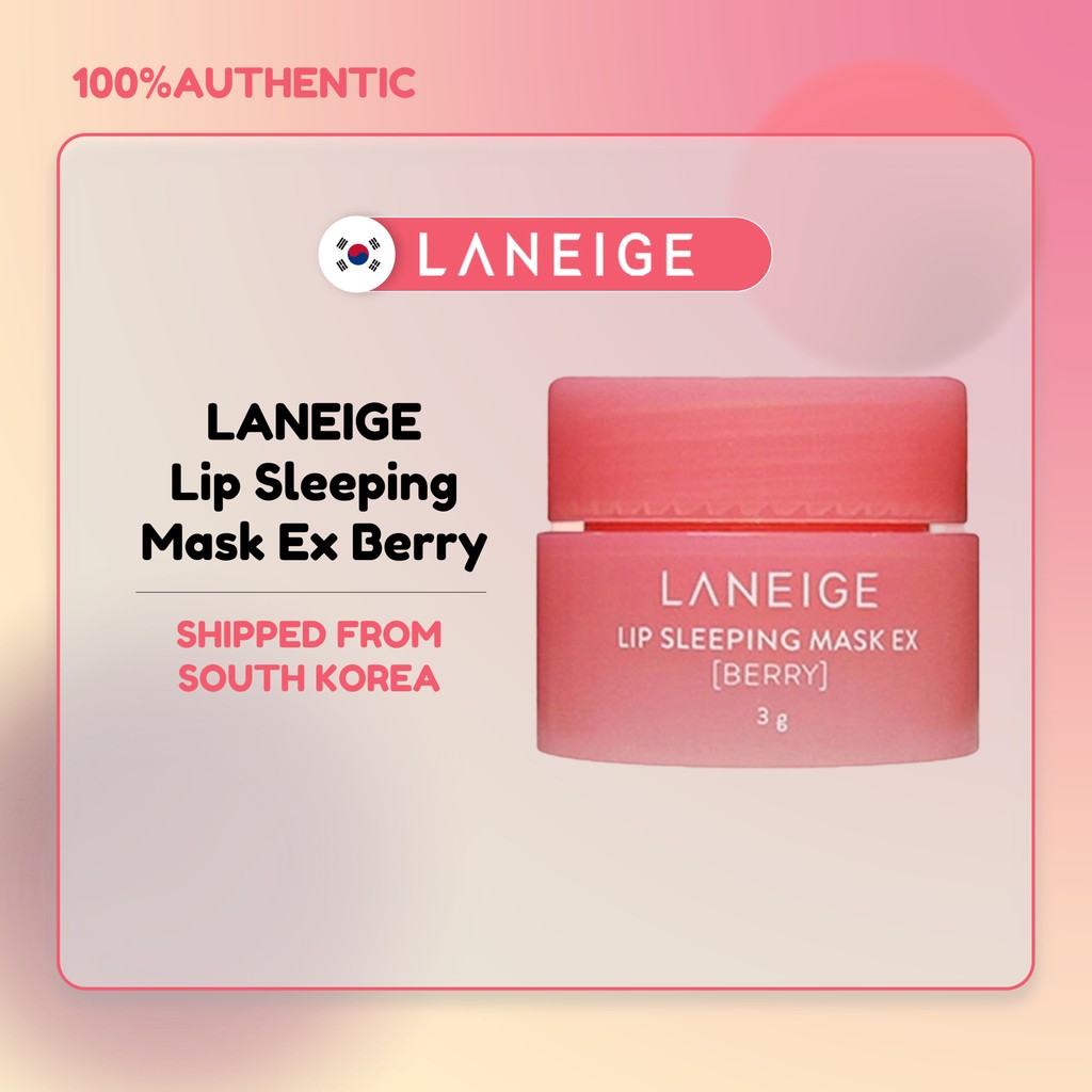 [LANEIGE] Mặt nạ ngủ môi Ex Berry - 3g / Mặt nạ dưỡng ẩm cho môi / Mặt nạ môi