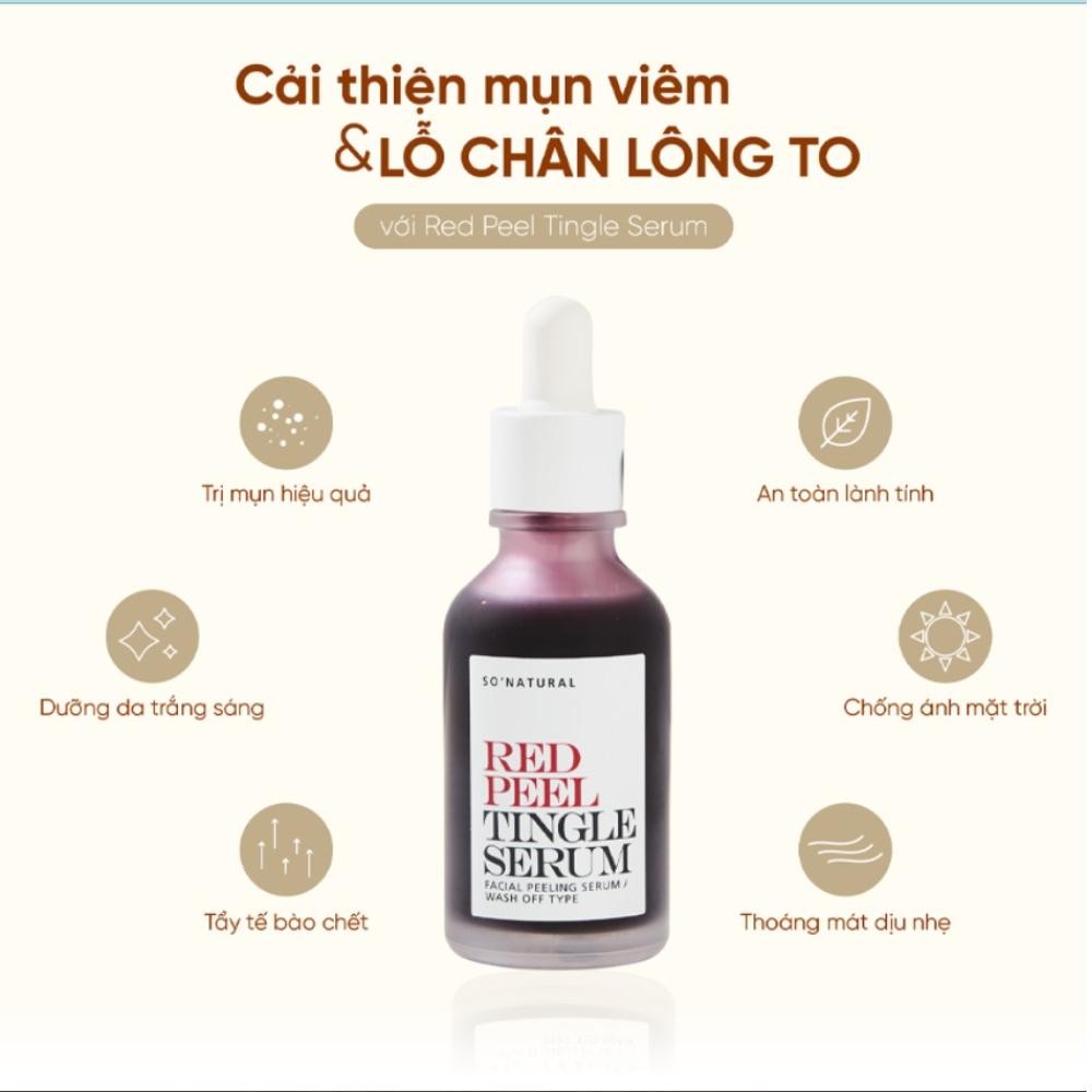 Ảnh 2 của Tinh chất So’Natural Red Peel White Serum dưỡng trắng, mờ thâm nám chuyên sâu