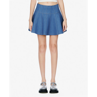 GIGI - Chân váy denim mini xếp li thời trang_G3301S251355-56