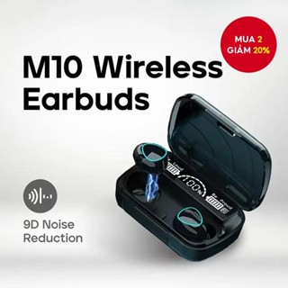 Tai nghe nhét tai M10 Bluetooth không dây Tai nghe điều khiển bằng cảm ứng Tai nghe nhét tai 9D Âm thanh nổi thể thao Tai nghe chơi game Hifi chống nước Màn hình LED