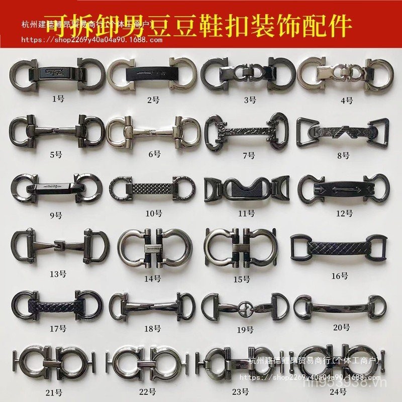 Phụ Kiện Giày Da Phụ Kiện Giày Trang Trí Sửa Chữa Giày Kim Loại Phụ Kiện Khóa Giày Dây Xích Kéo Da Đ